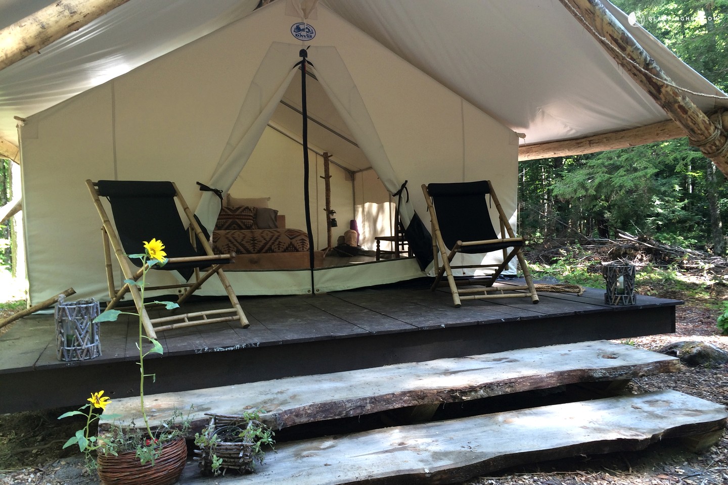 Rustic Luxury Tents in Adirondack Mountains, New York