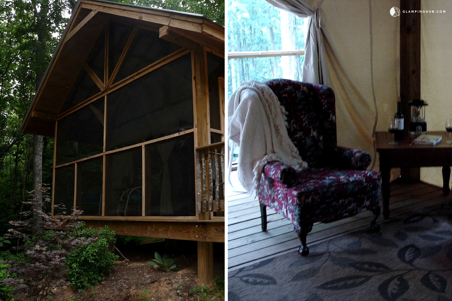 Tented Cabin in the Brushy Mountains Moravian Falls, North Carolina